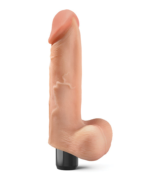 Real Feel 8.5" Long Caucasian Flesh Colored Waterproof Vibrator