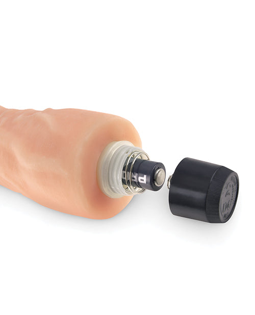 Real Feel 8.5" Long Caucasian Flesh Colored Waterproof Vibrator