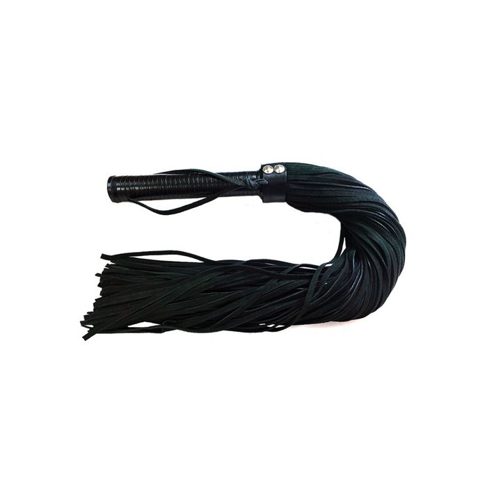Rouge Suede Flogger with Leather Handle in Red/Black or Black
