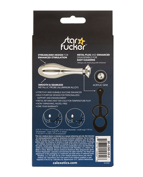 Star Fucker Gem Plug with Silicone Enhancer in 3 Style Choices