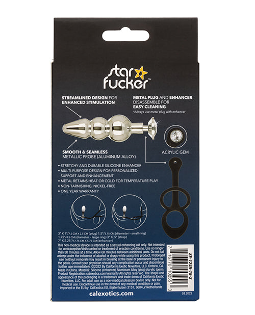 Star Fucker Gem Plug with Silicone Enhancer in 3 Style Choices