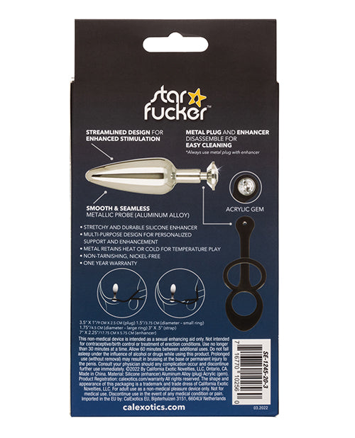 Star Fucker Gem Plug with Silicone Enhancer in 3 Style Choices