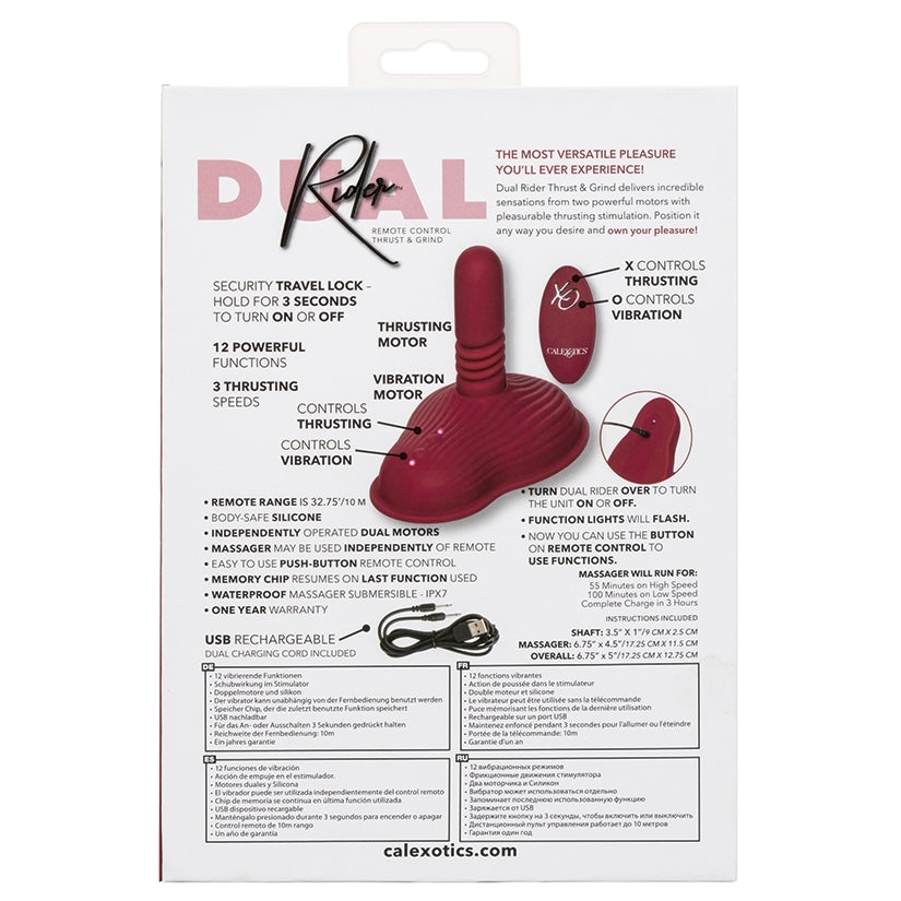 Dual Rider Remote Control Thrust And Grind Vibrating Orgasm Machine