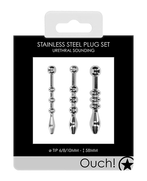 Urethral Sounding Metal Plug Set 58mm