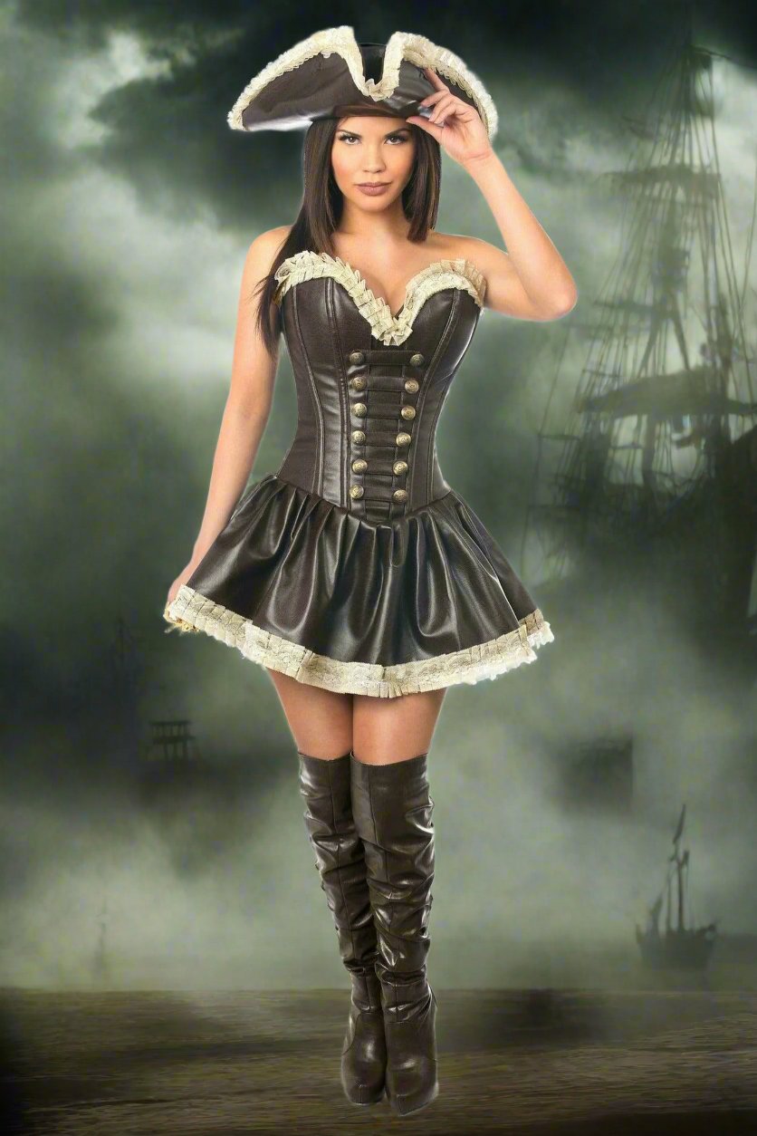 Top Drawer Pirate Lady Costume by Daisy Corsets in size S, M, L, XL, 2X, 3X, 4X, 5X, or 6X