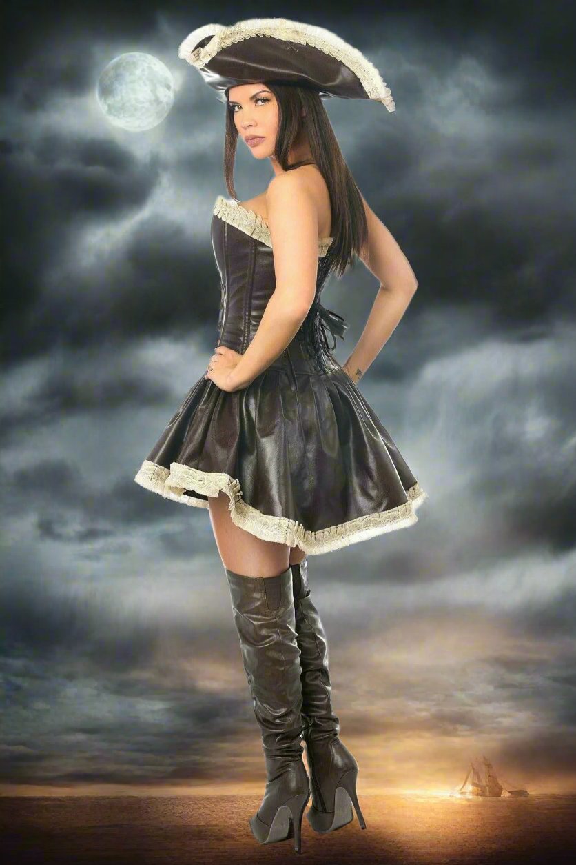 Top Drawer Pirate Lady Costume by Daisy Corsets in size S, M, L, XL, 2X, 3X, 4X, 5X, or 6X