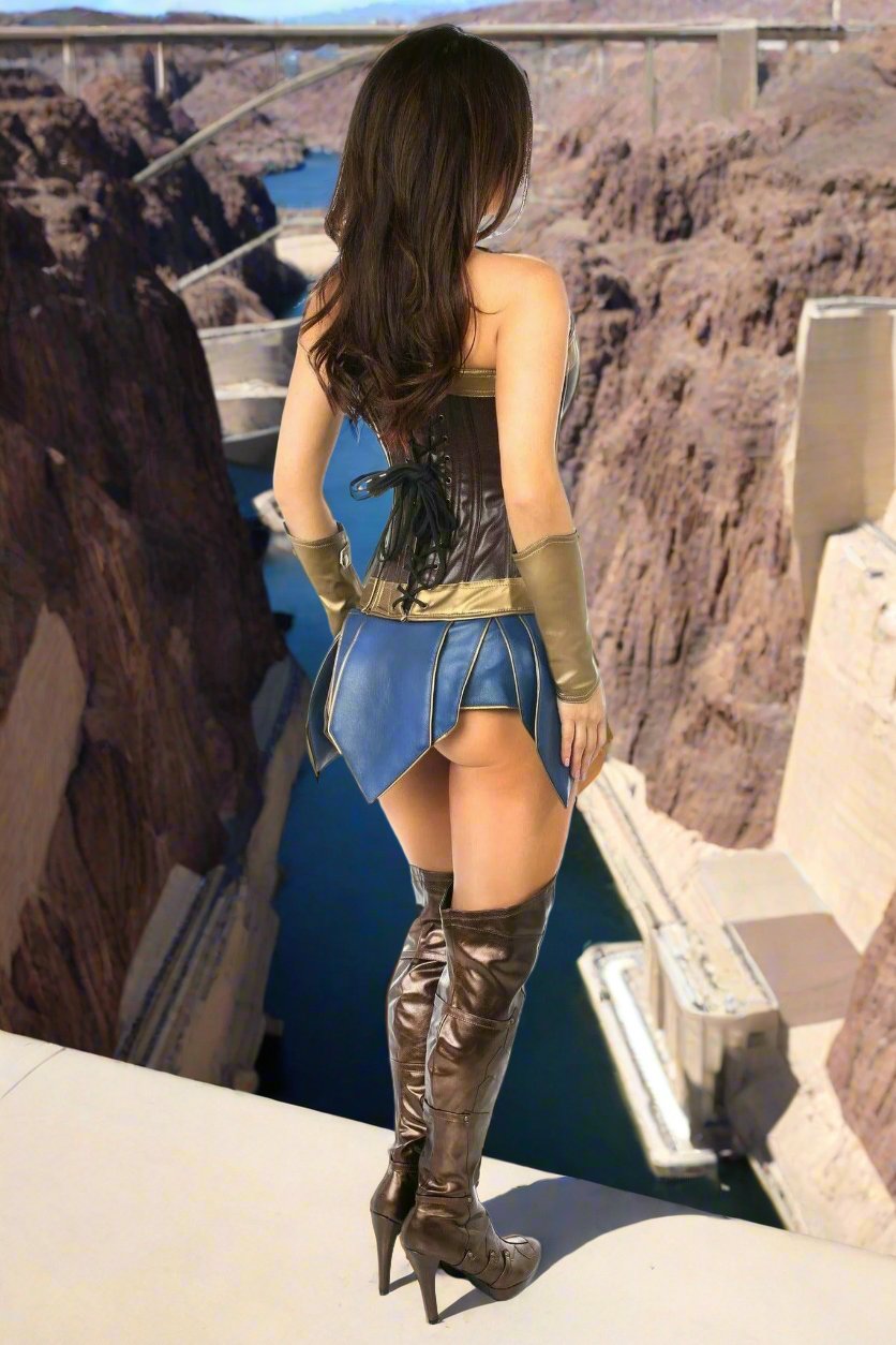 Top Drawer 3 Piece Premium Wonder Woman Costume in Size S, M, L, XL, 2X, 3X, 4X, 5X, or 6X
