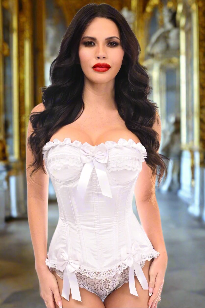 Top Drawer Satin Steel Boned Overbust Corset by Daisy Corsets in 3 Color Choices in Size S, M, L, XL, 2X, 3X, 4X, 5X, or 6X