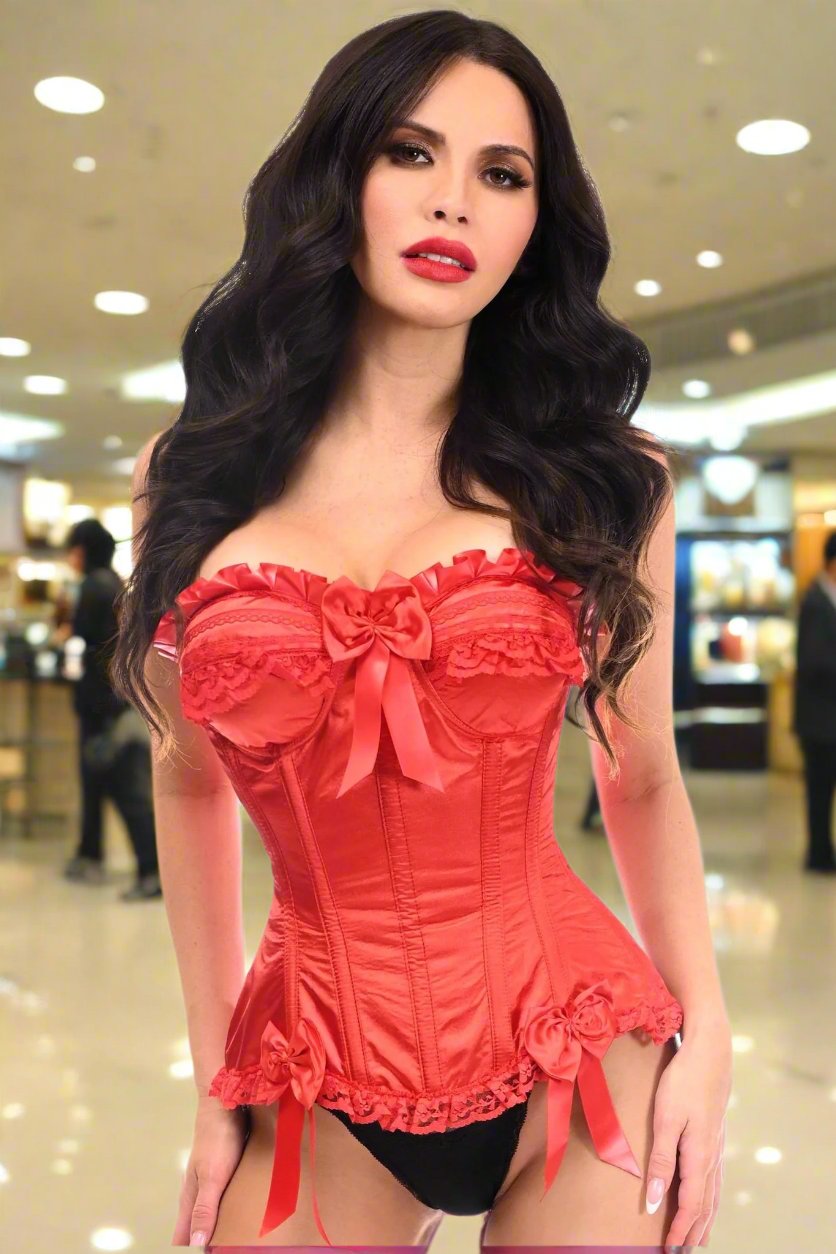 Top Drawer Satin Steel Boned Overbust Corset by Daisy Corsets in 3 Color Choices in Size S, M, L, XL, 2X, 3X, 4X, 5X, or 6X