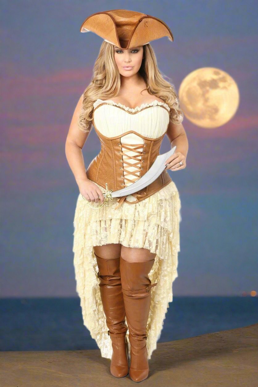 Top Drawer Sexy Pirate Corset Costume by Daisy Corsets in Size S, M, L, XL, 2X, 3X, 4X, 5X, or 6X