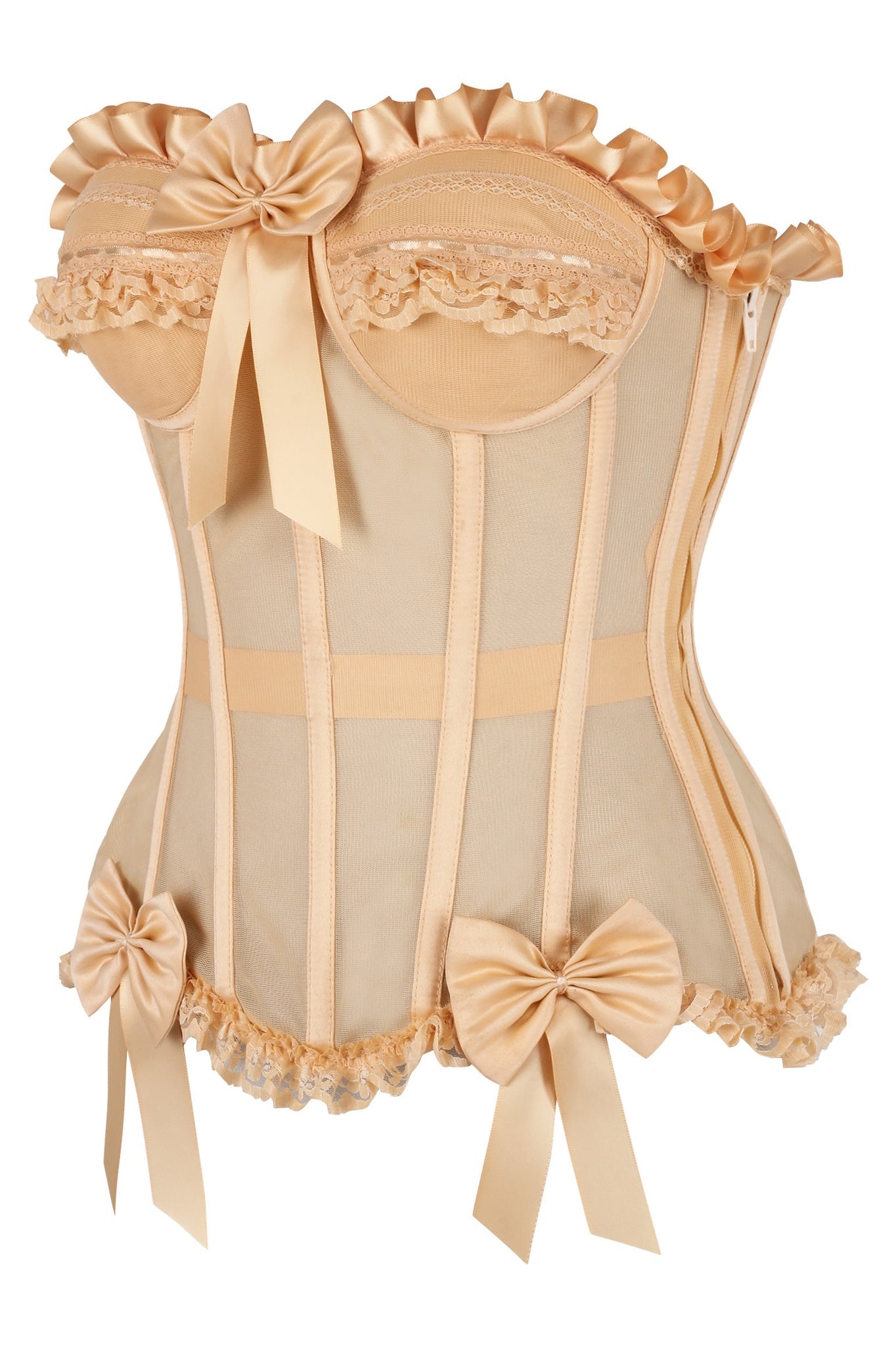 Nude Mesh Underwire Bustier Corset