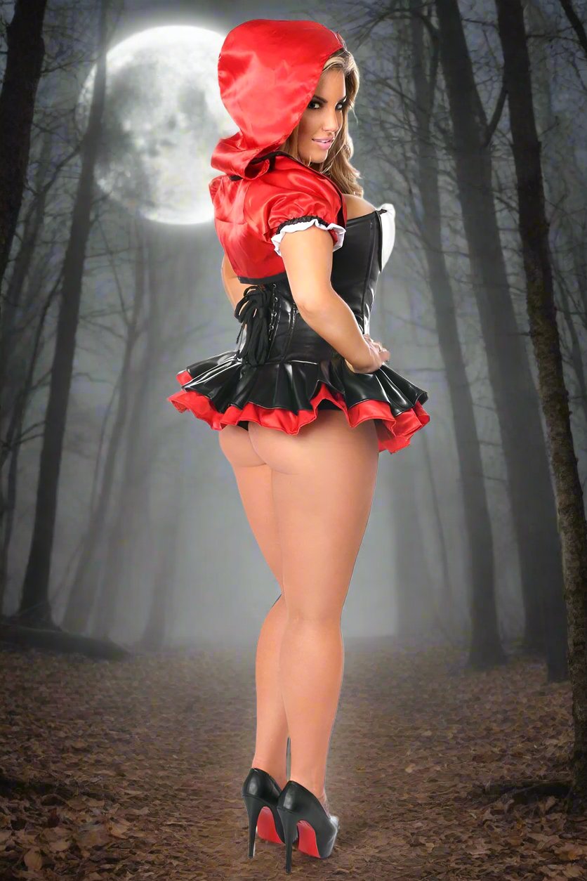 Top Drawer Premium Red Riding Hood Corset Dress Costume in Size S, M, L, XL, 2X, 3X, 4X, 5X, or 6X