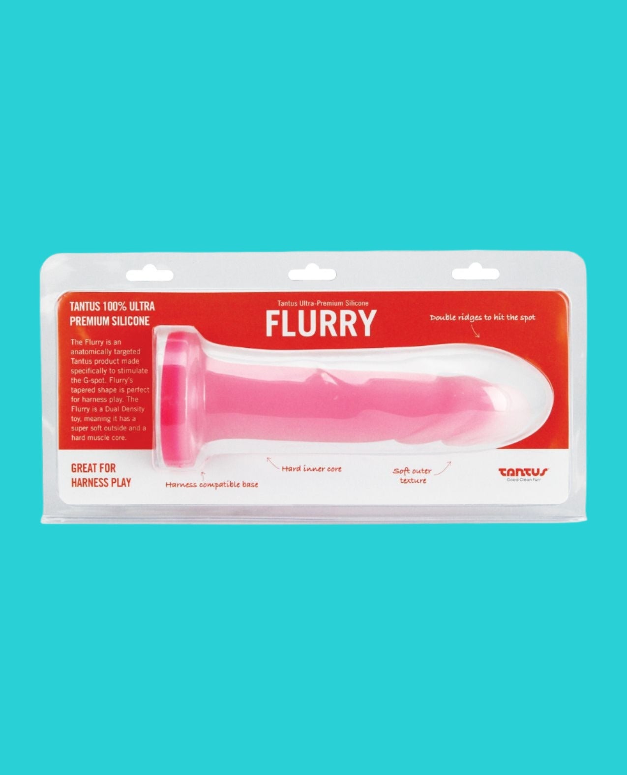 Tantus Rose Quartz Flurry Silicone Dildo Insertable Length is 6.5 Inches