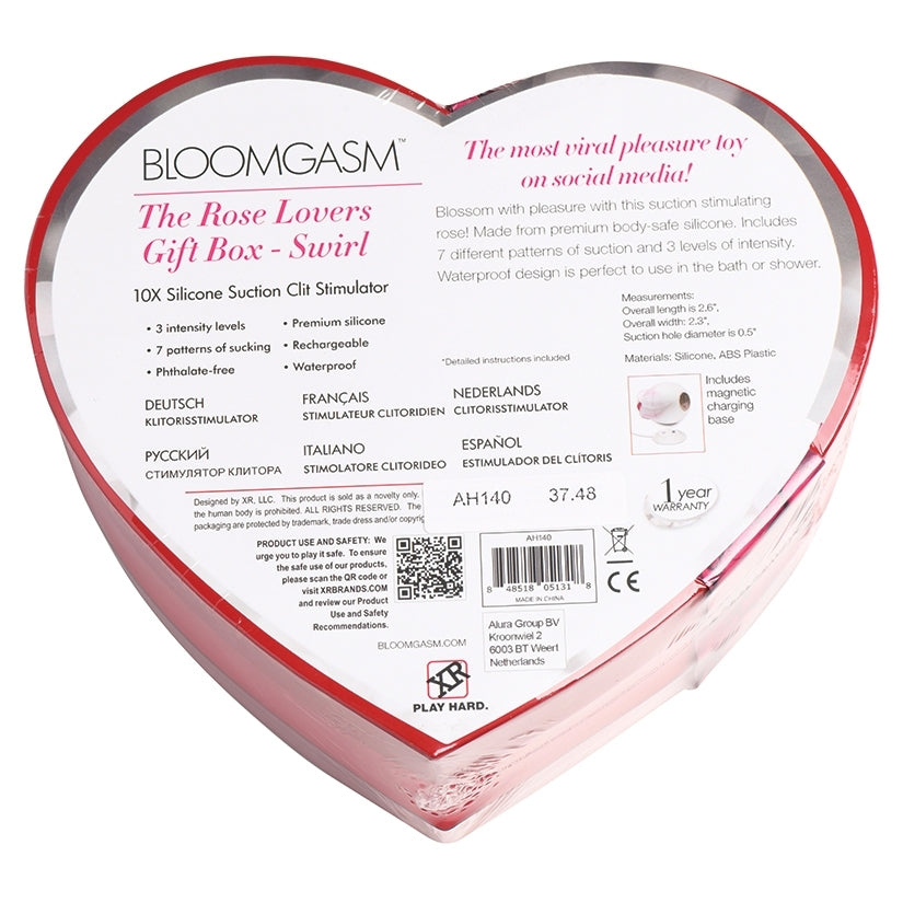 Bloomgasm Sucking Rose Heart Box in 3 Color Choices