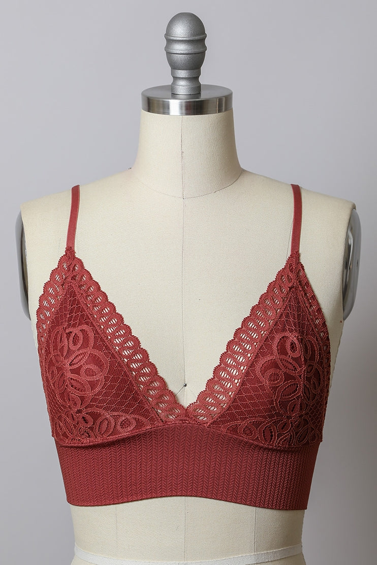 Waistband Loop Lace Seamless Brami by LETO✨ in 7 Color Choices