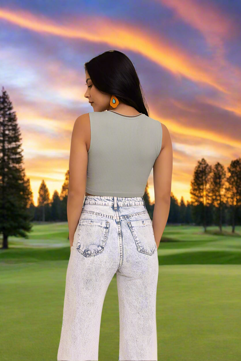 Ribbed Henley Brami in 3 Color Choices
