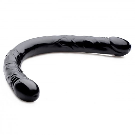 The Double Header Big Black Dildo 18 Inches in Total Length and 5 Inches in Circumference