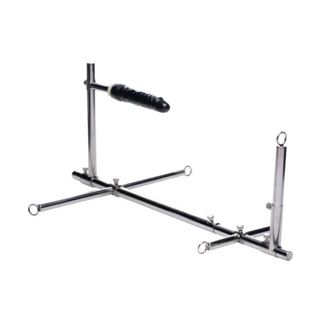 Imprisoned Metal Stockade with Dildo by Master Series