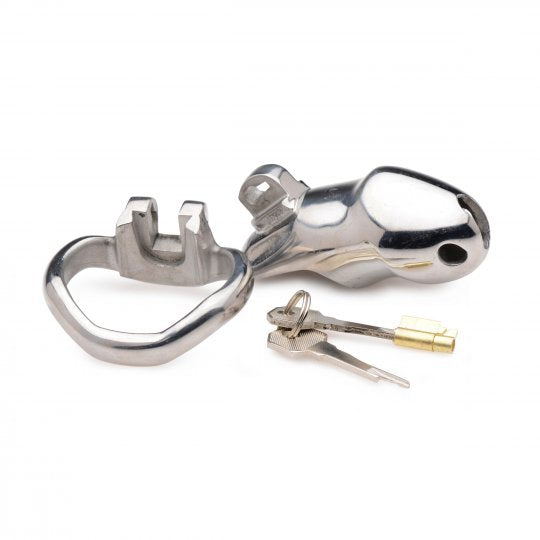 Rikers 24/7 Stainless Steel Locking Chastity Cage by Master Series