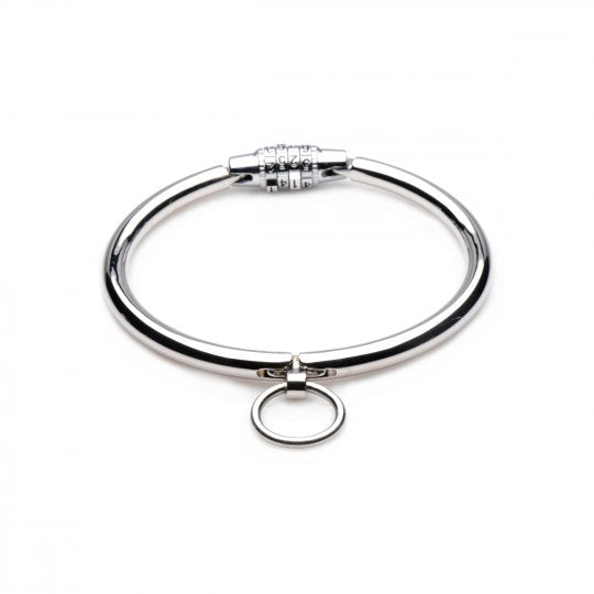 Stainless Steel Combination Lock Slave Collar by Master Series