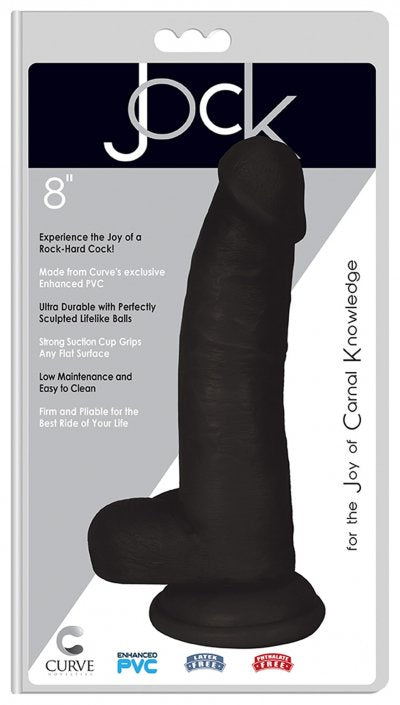 JOCK 8 Inch Black Dong with Balls