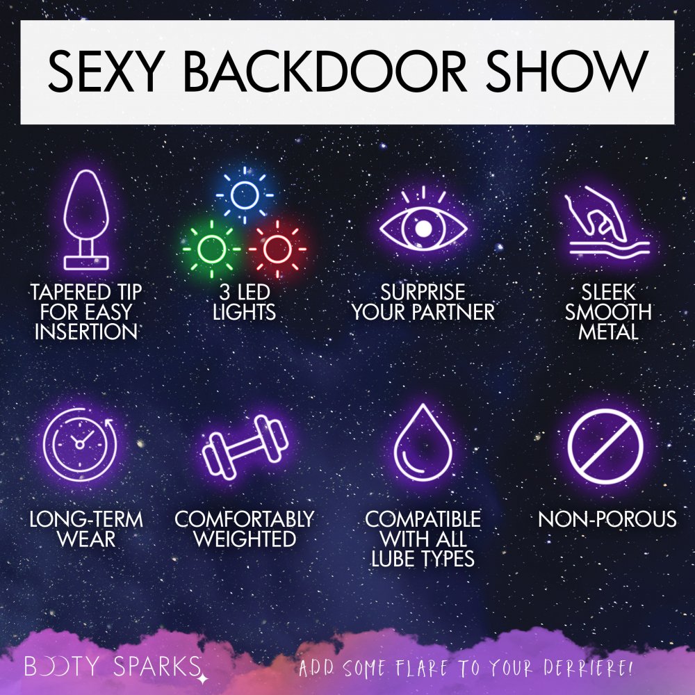 Light Up Anal Plug, S, M, L