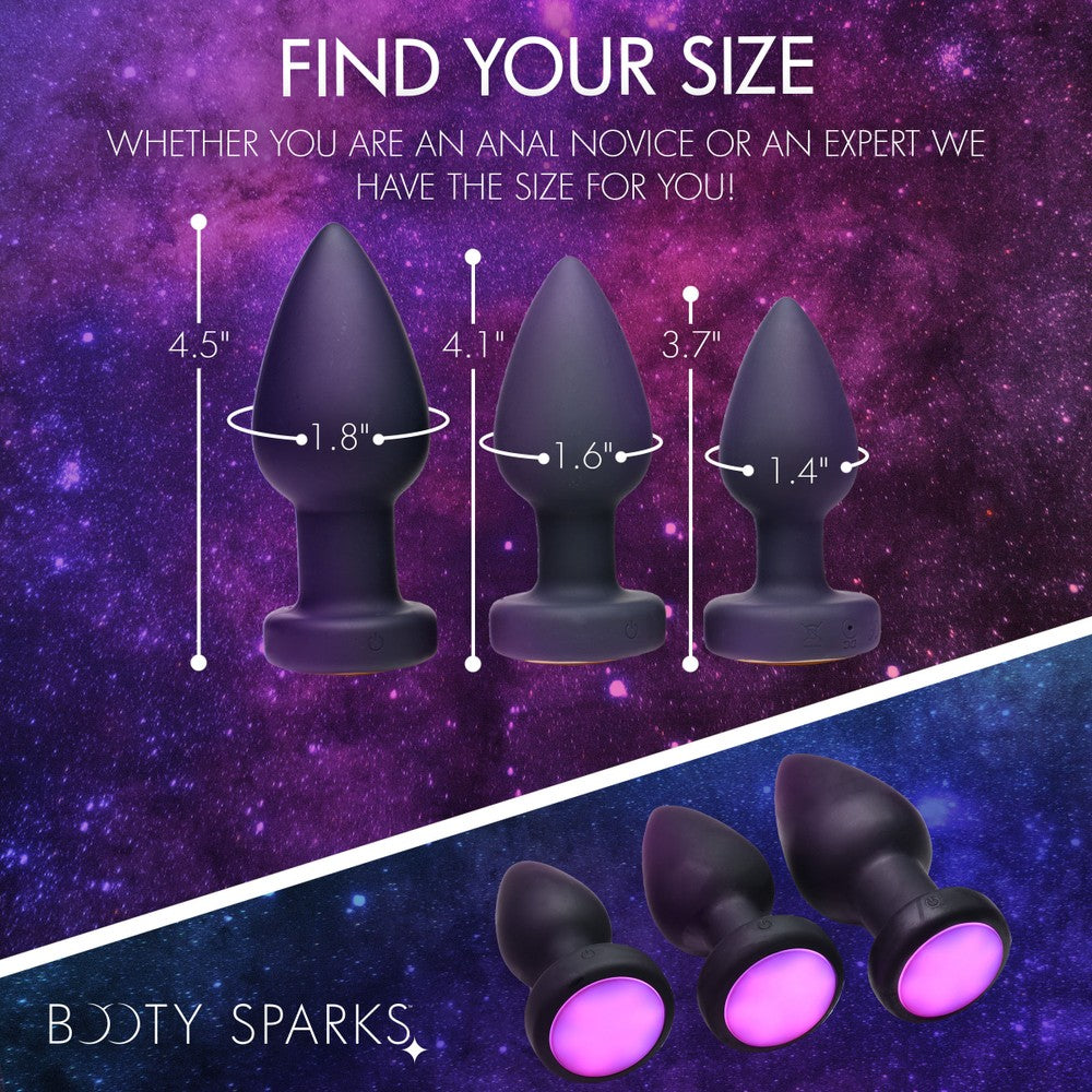 7X Light Up Rechargeable Anal Plug S, M, L