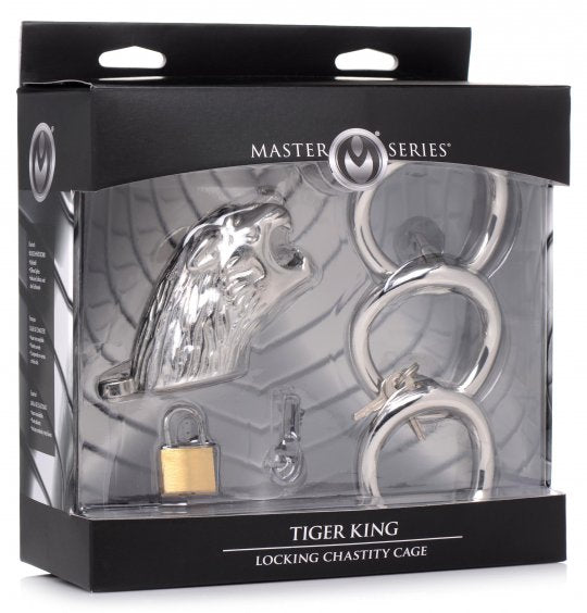 Tiger King Locking Chastity Cage by Master Series