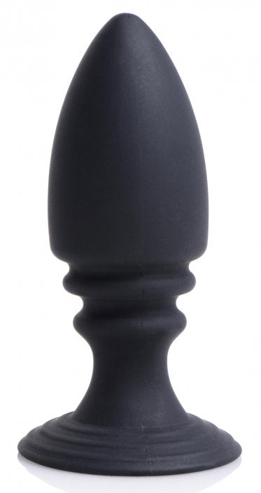 Strict Leather Male Chastity Harness with Silicone Anal Plug