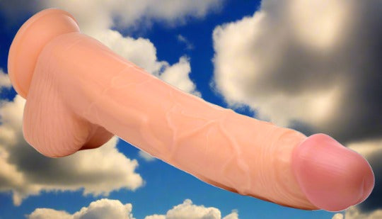 Hung Harry 11.75 Inch Dildo with Balls in Light or Black