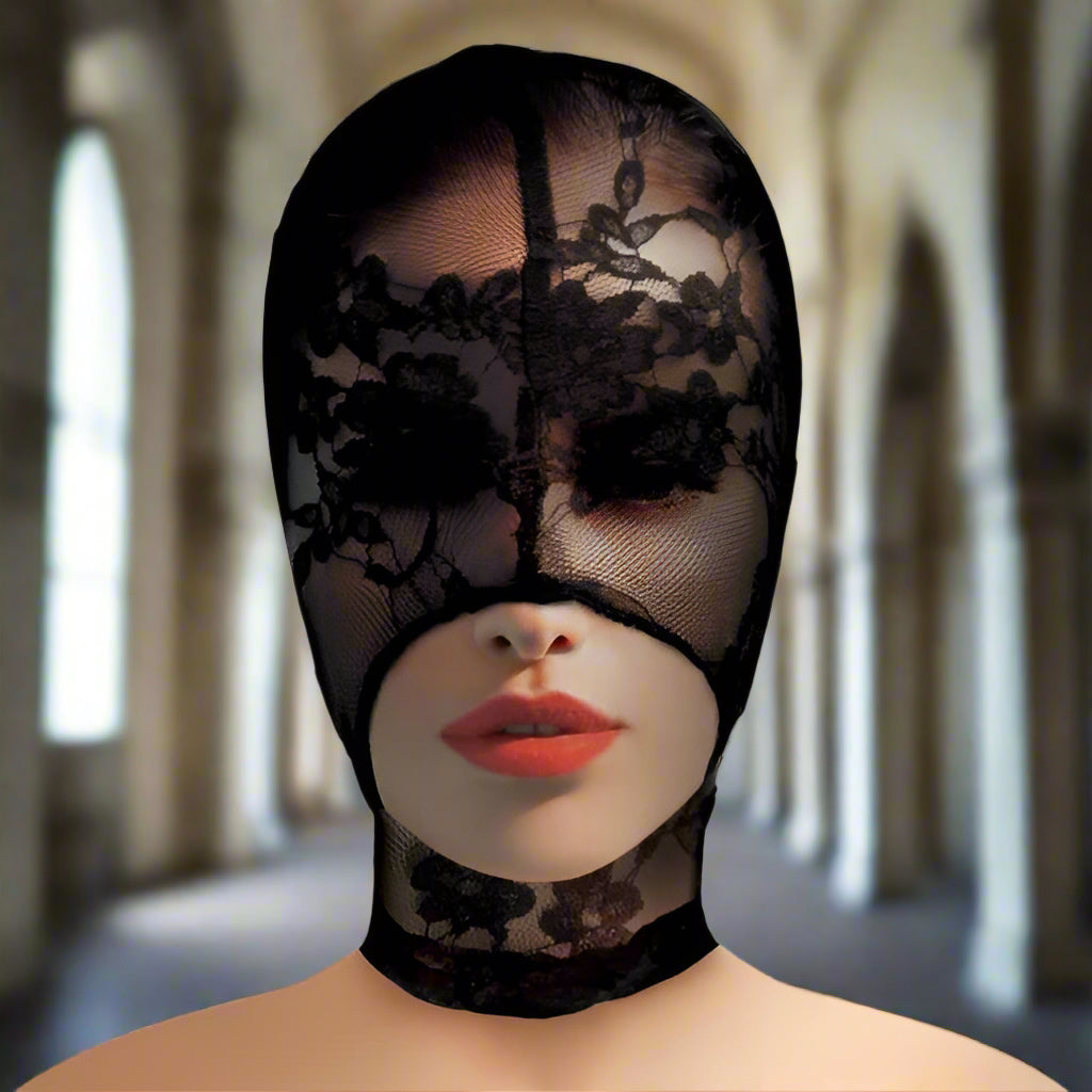Lace Seduction Bondage Hood