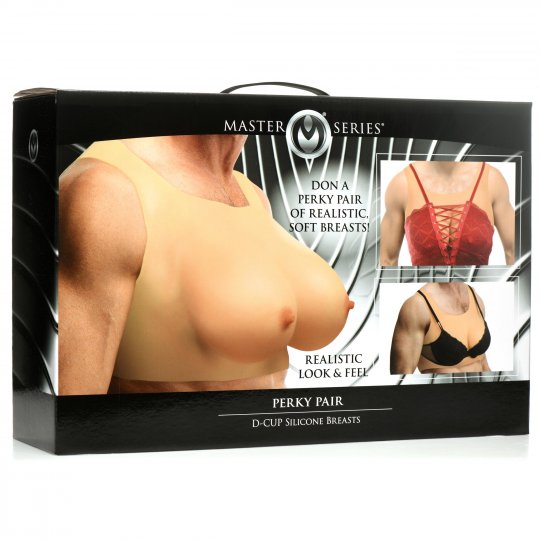 Perky Pair D Cup Wearable Silicone Breasts