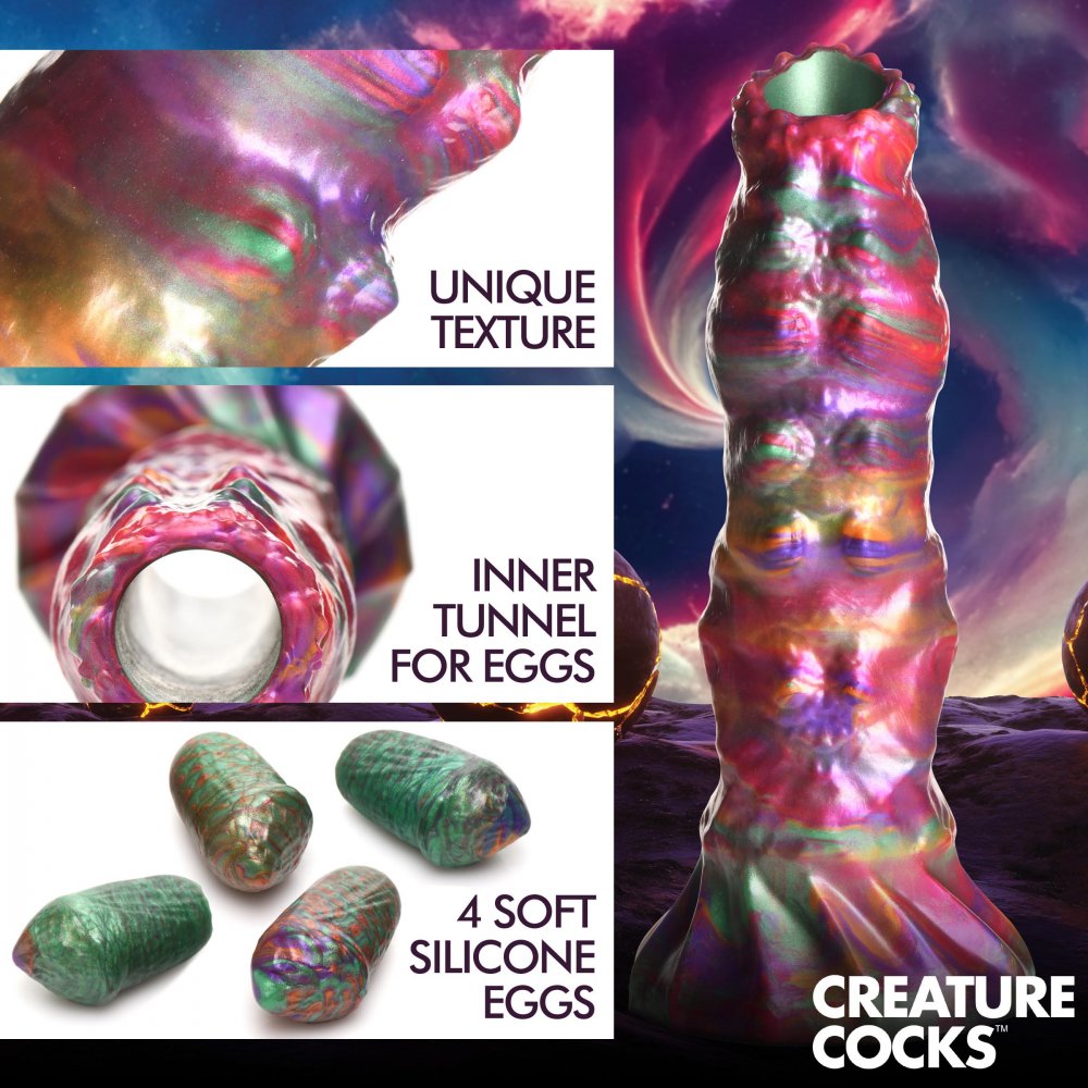 Larva Silicone Ovipositor 9 Inch Dildo with Eggs