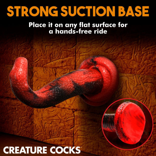 Creature Cocks King Cobra Silicone Dildo - Red/Black