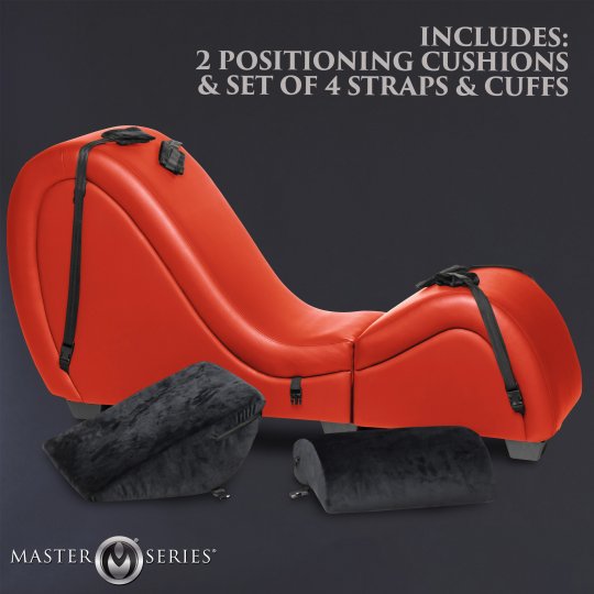 Detachable Kinky Red Couch Sex Chaise with Love Pillows