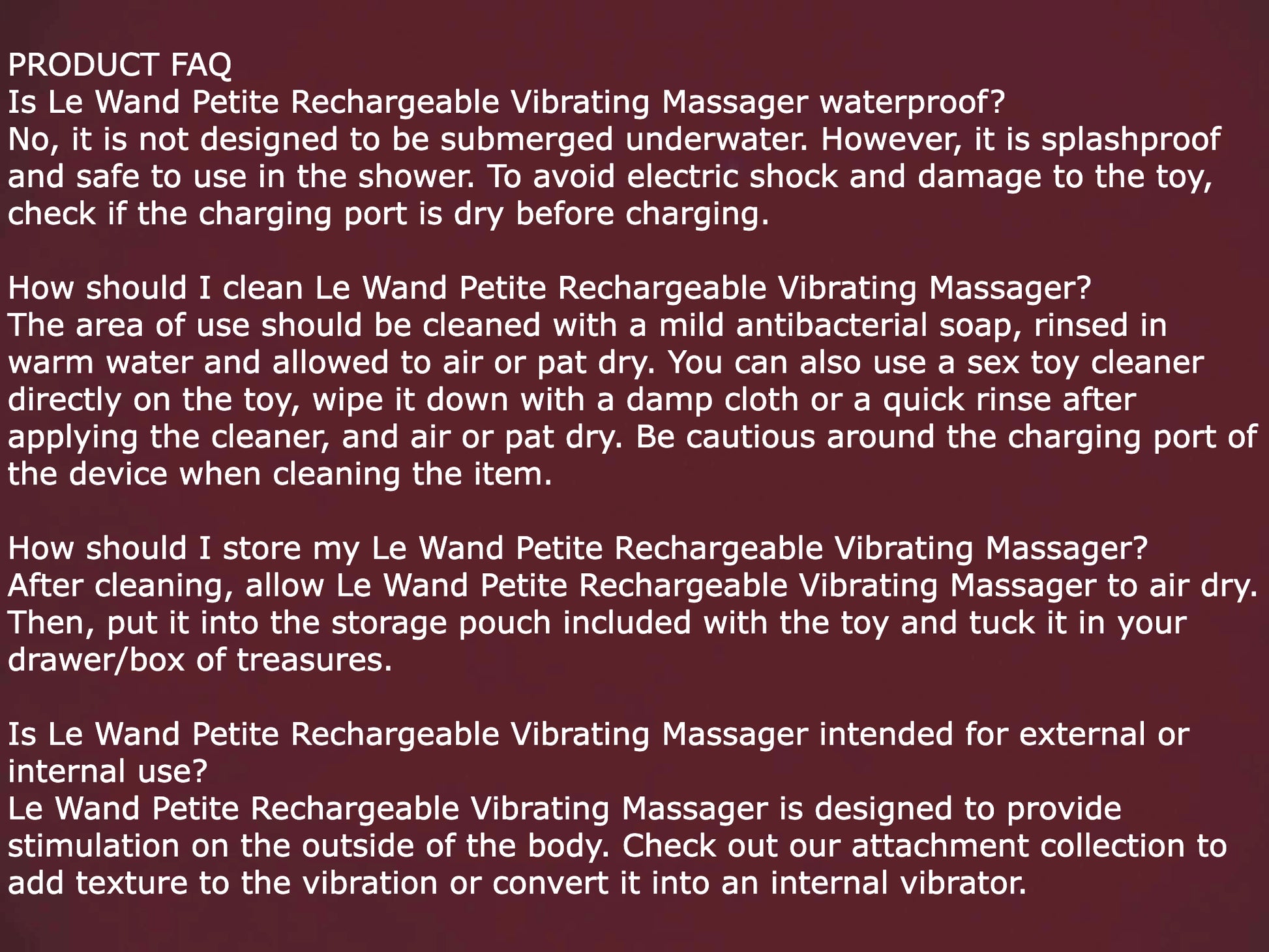 Le Wand Petite Rechargeable Massager in 4 Stylish Color Choices