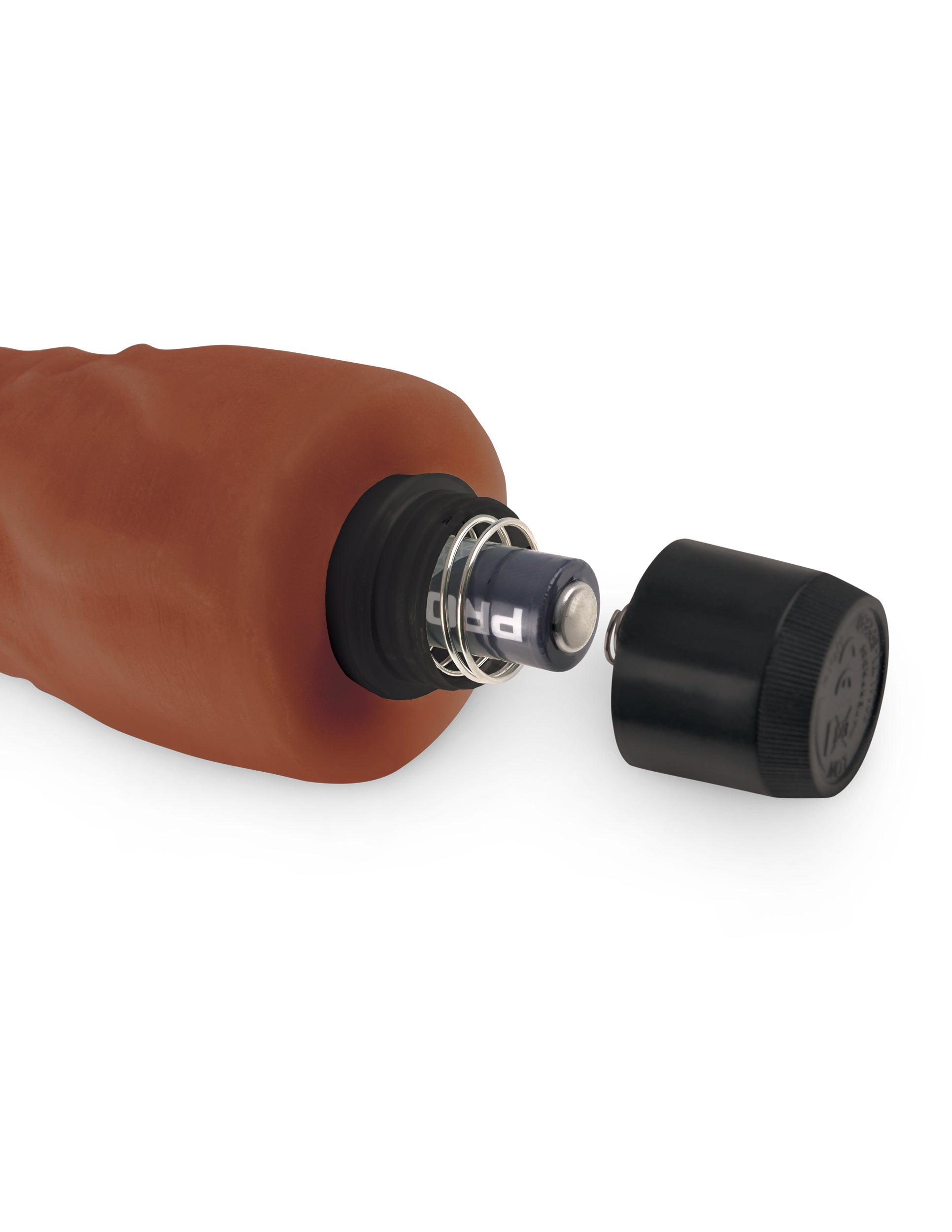 Real Feel 8.5" Long Brown Flesh Colored Waterproof Vibrator