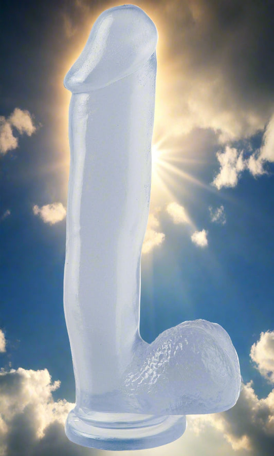 Basix Rubber Works 12" Clear Dong with Suction Cup
