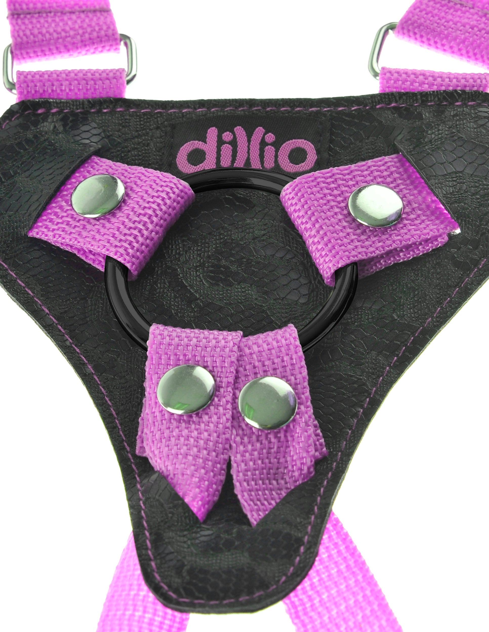 Dillio 7" Strap-On Pink Suspender Harness Set