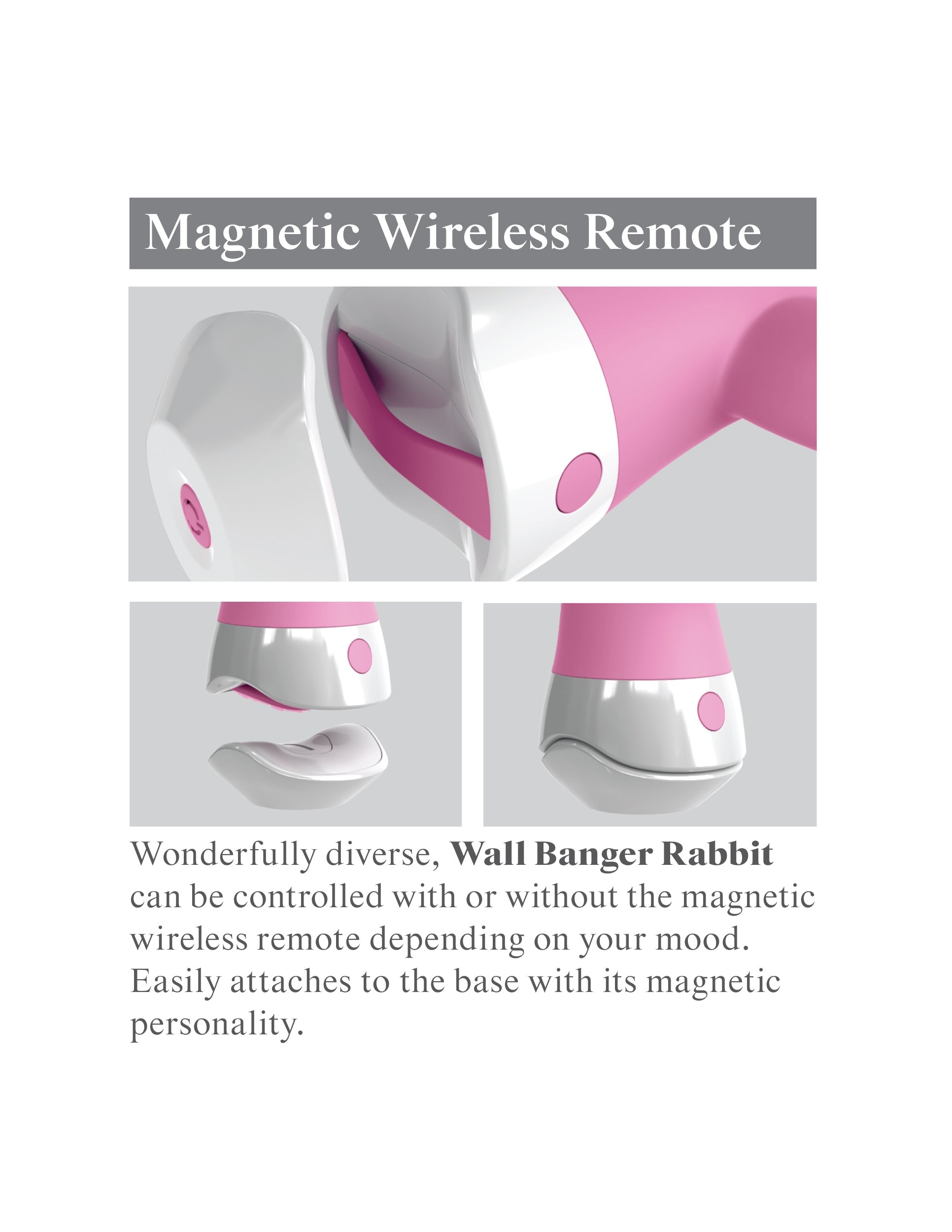 3Some Wall Banger Rabbit Silicone Vibrator USB Rechargeable Wireless Remote by Pipedream