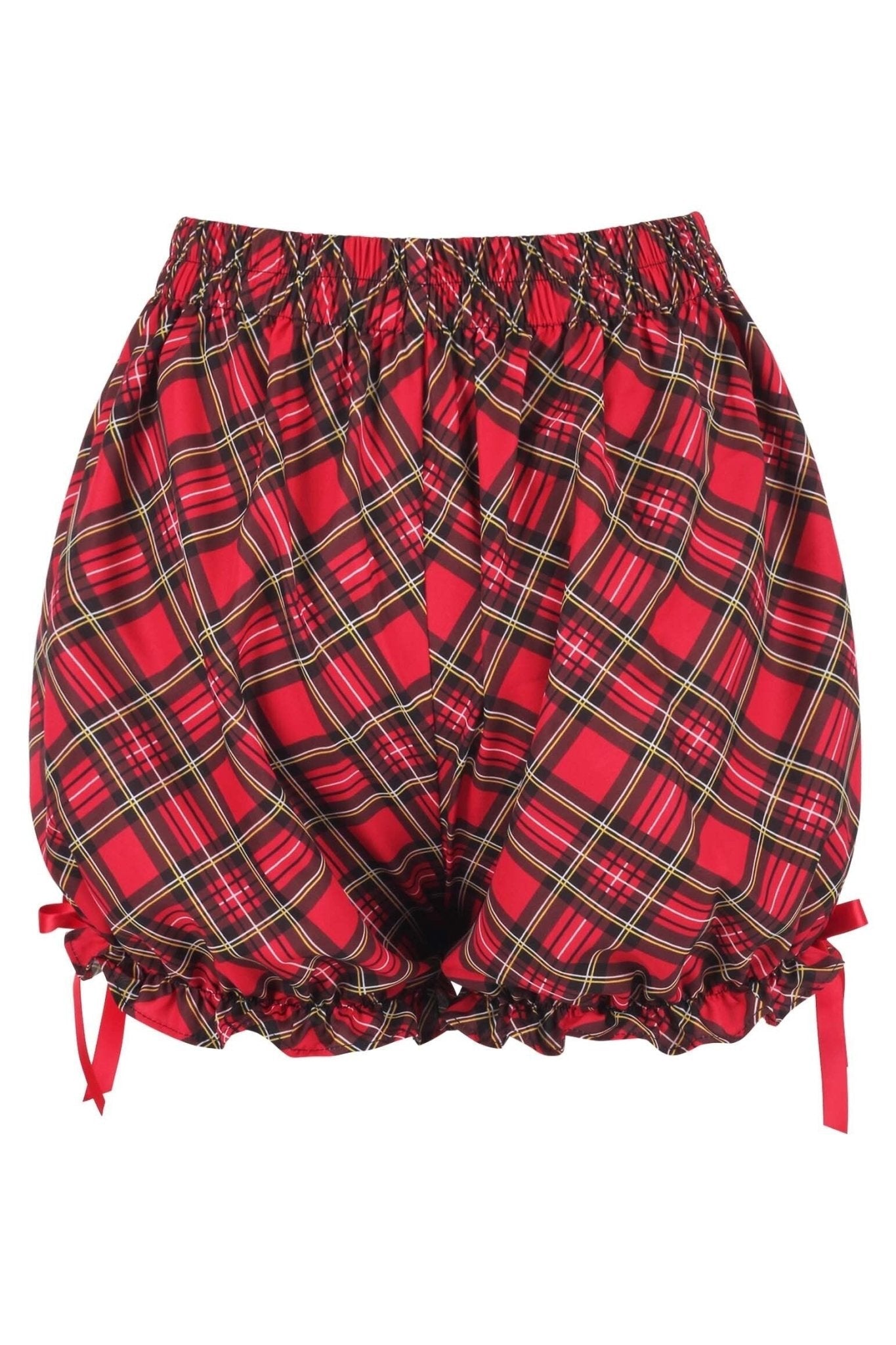 Red Plaid Crepe Bloomers - Daisy Corsets