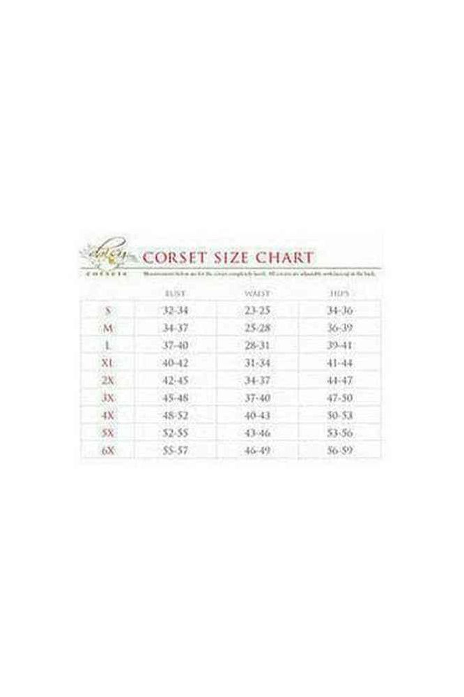 Top Drawer Wine Brocade & Faux Leather Steel Boned Corset - Daisy Corsets