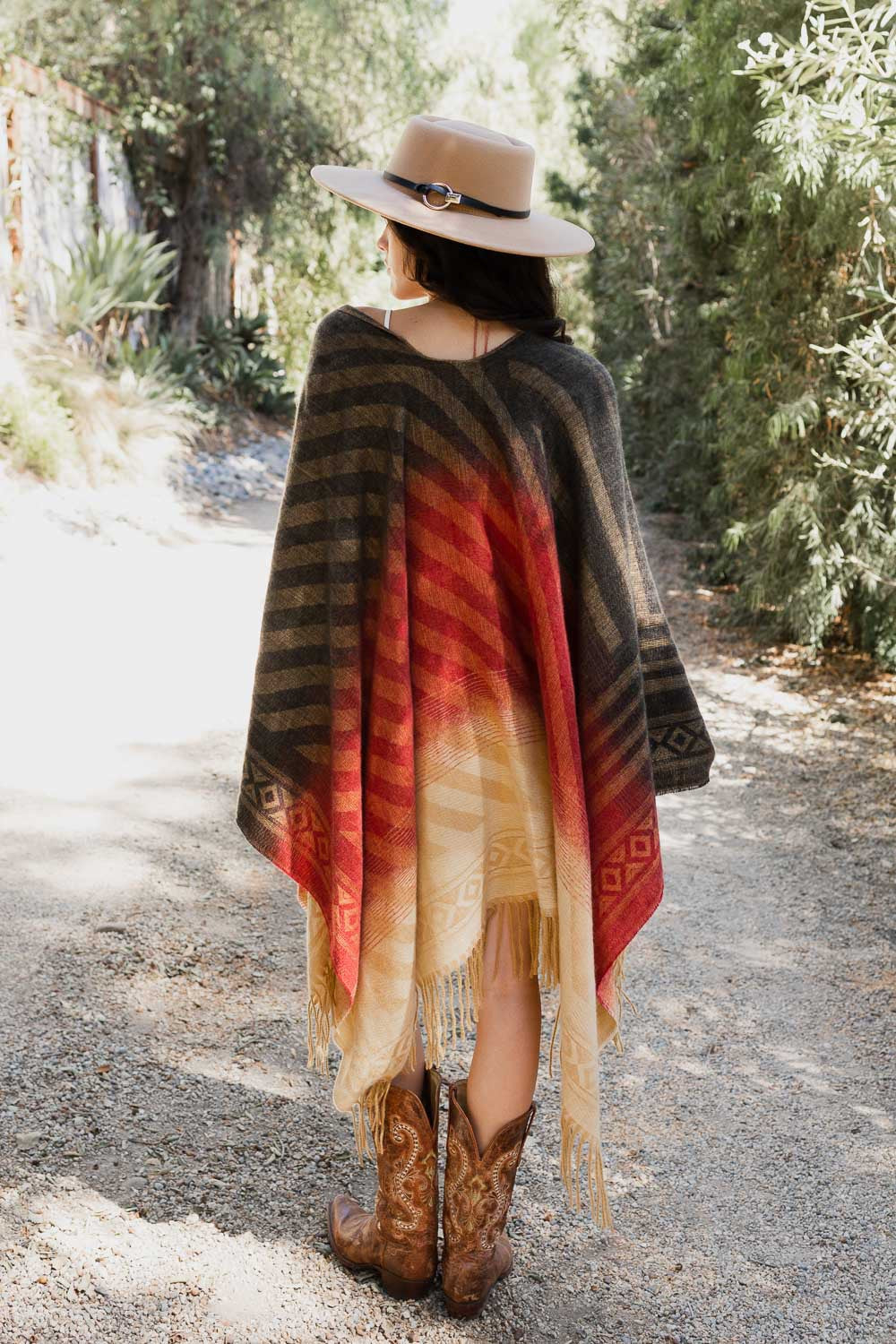 Western Colorblend Tassel Trim Serape by LETO in 4 Color Choices
