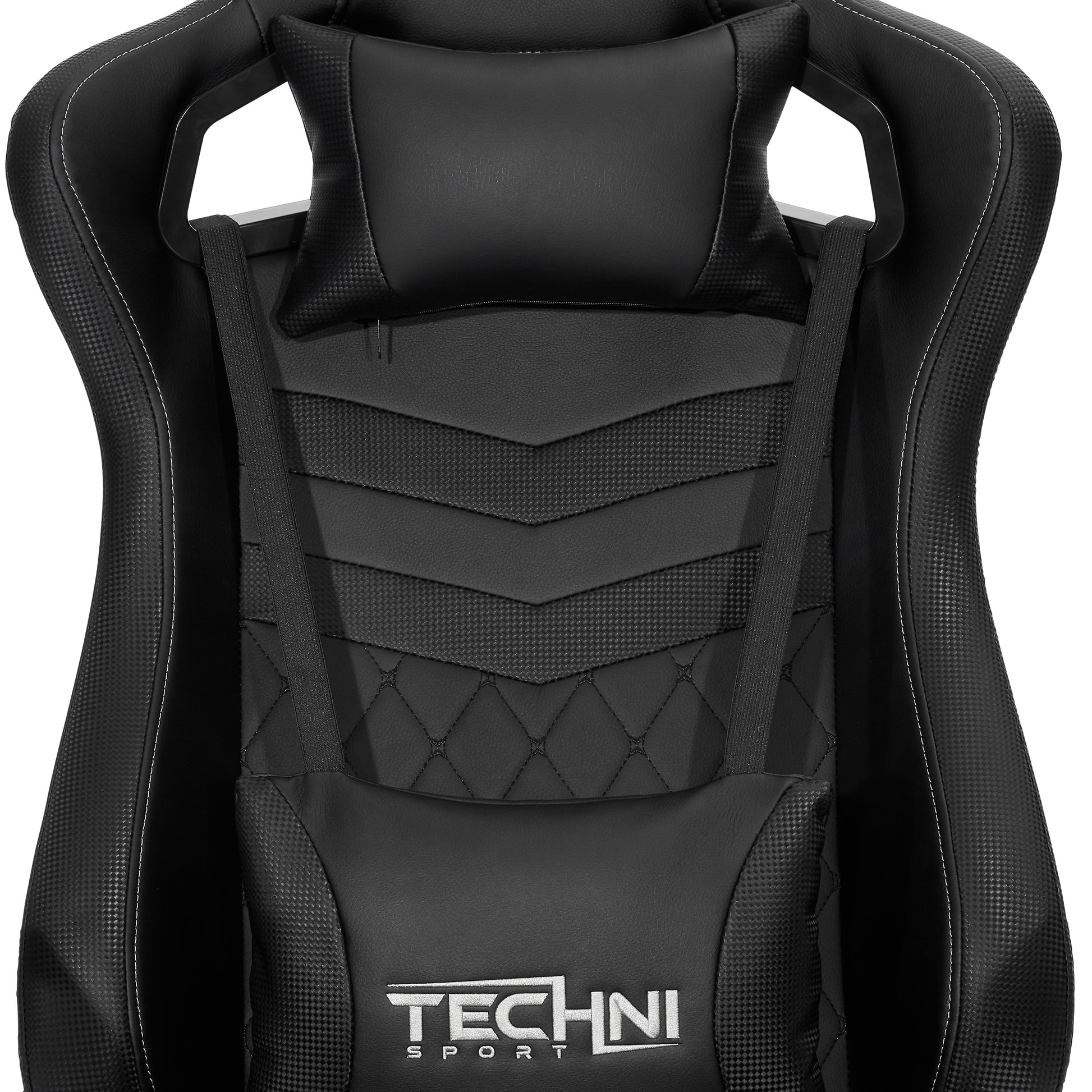 Techni Sport TS-83 Ergonomic High Back Racer Style PC Gaming Chair, Black PU Leather