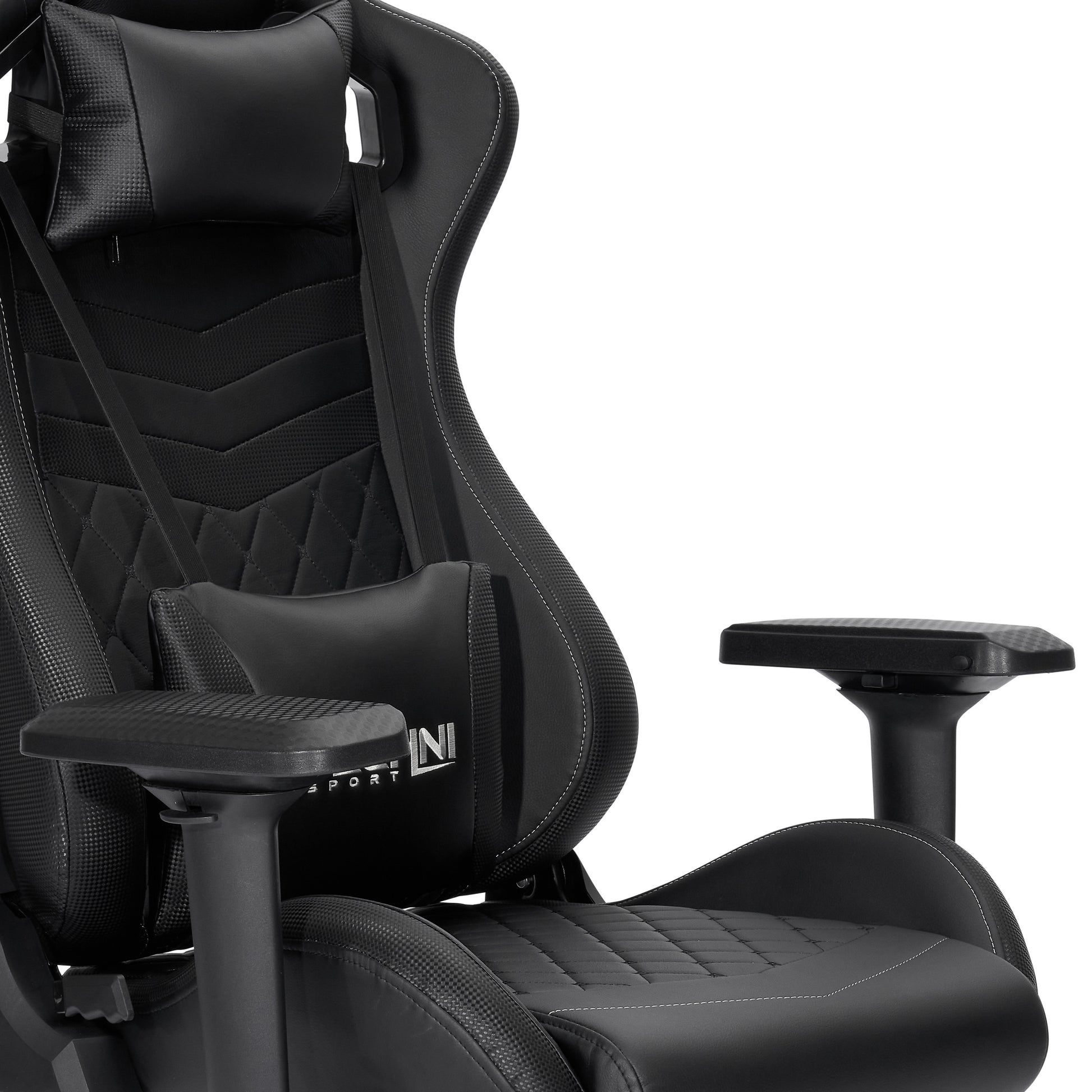 Techni Sport TS-83 Ergonomic High Back Racer Style PC Gaming Chair, Black PU Leather