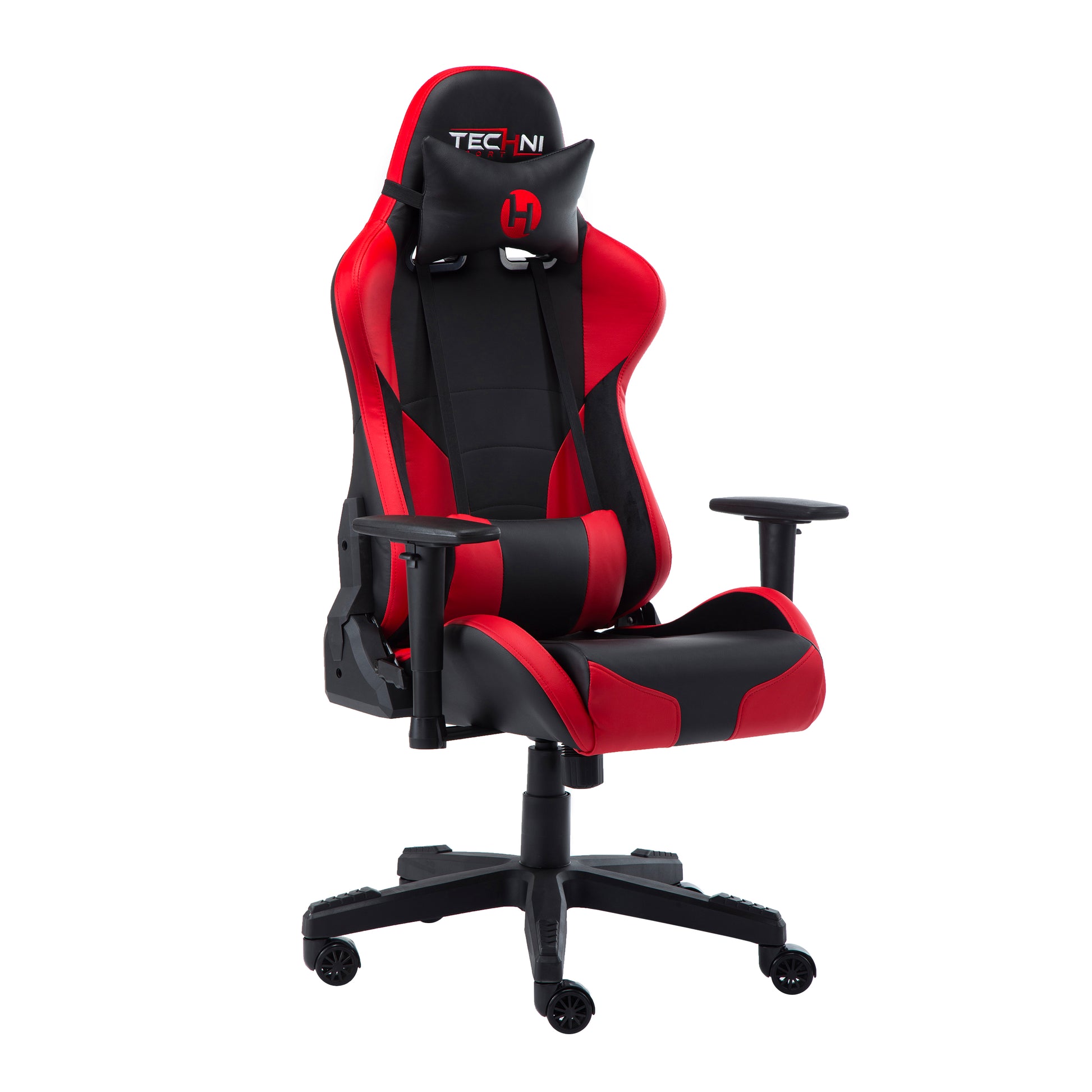 Techni Sport TS-90 Office-PC Gaming Chair, Red and Black PU Leather