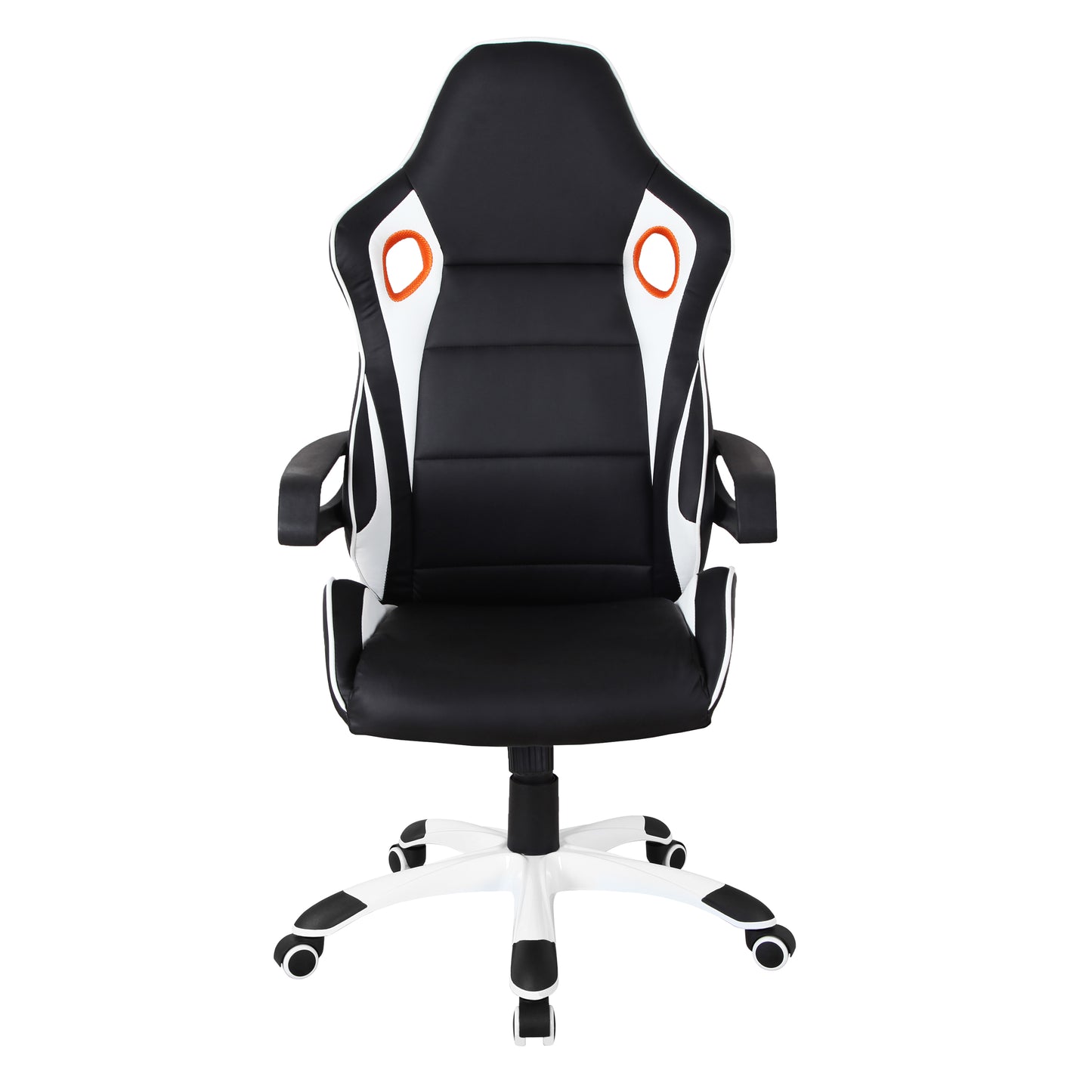 Techni Mobili Racing Style Home Office Chair, Black PU Leather