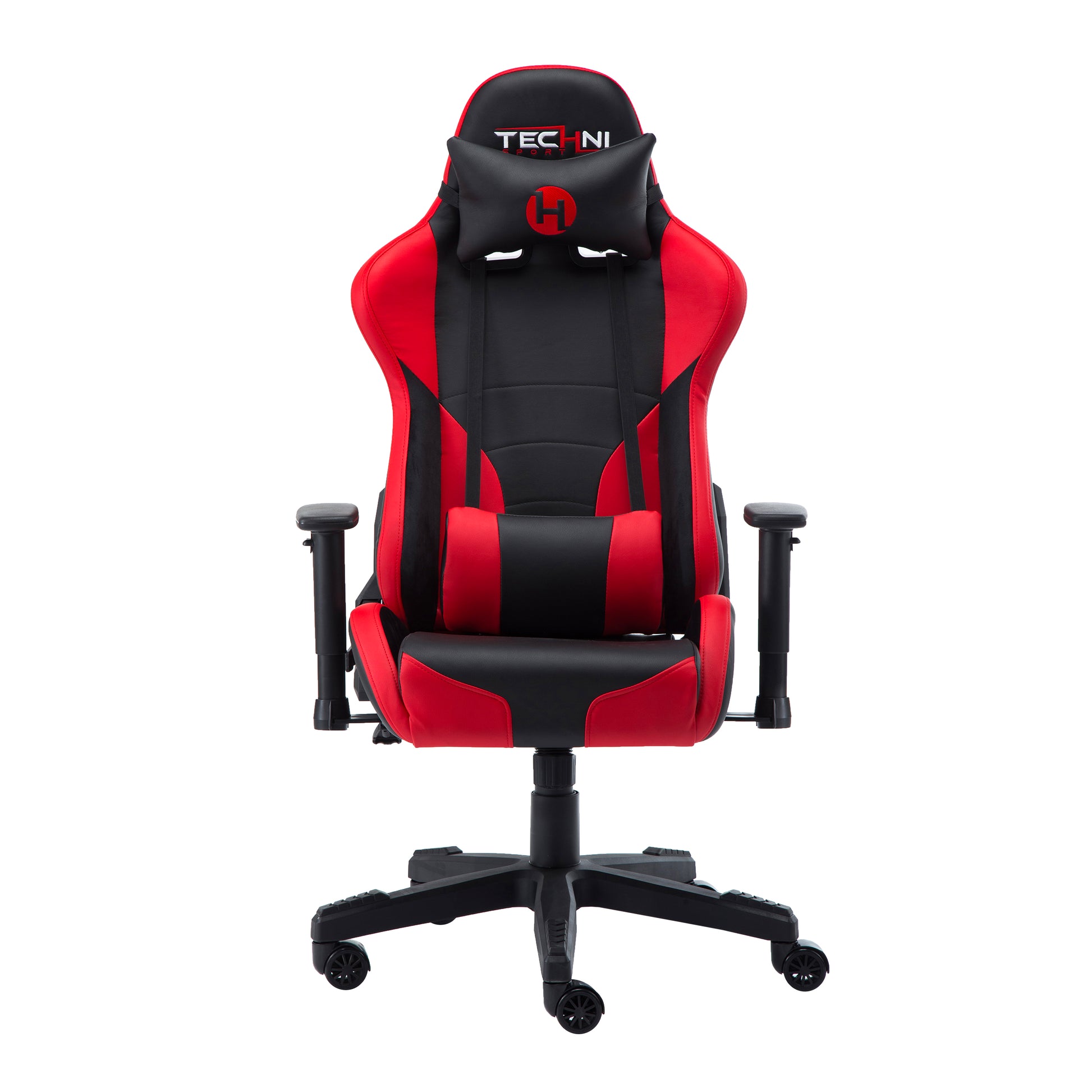 Techni Sport TS-90 Office-PC Gaming Chair, Red and Black PU Leather