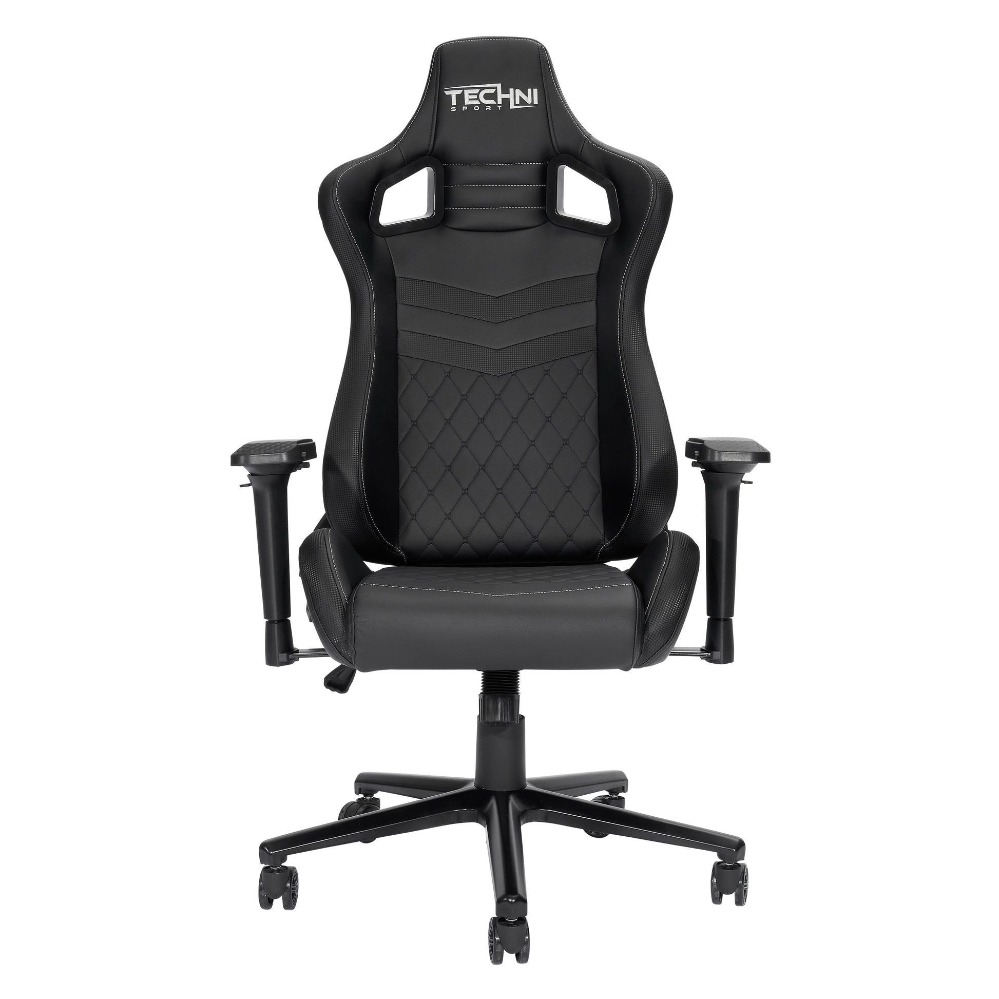 Techni Sport TS-83 Ergonomic High Back Racer Style PC Gaming Chair, Black PU Leather