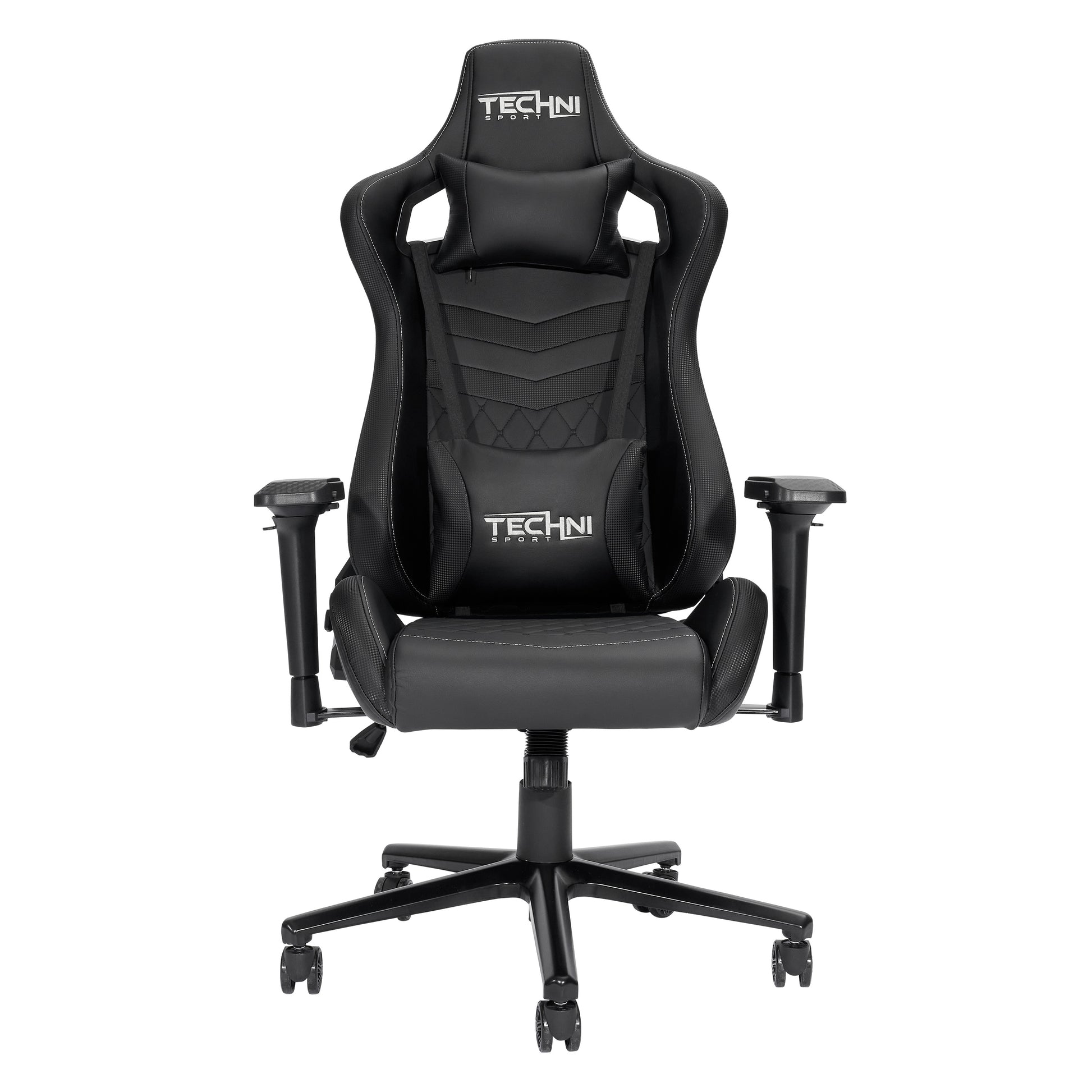 Techni Sport TS-83 Ergonomic High Back Racer Style PC Gaming Chair, Black PU Leather